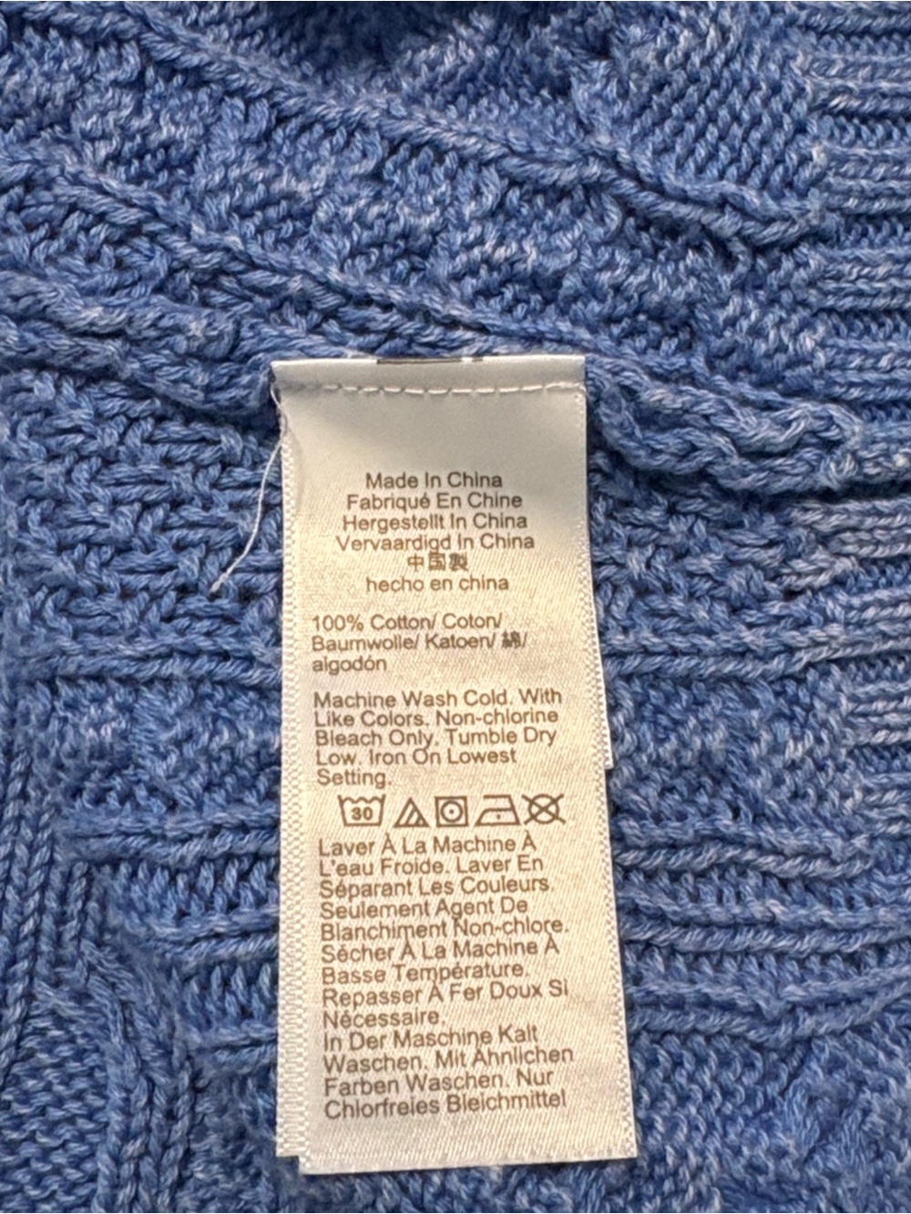 J. Crew Cable Knit V-Neck Cardigan Sweater Size Small Blue Beachy Cotton Summer - Picture 6 of 7